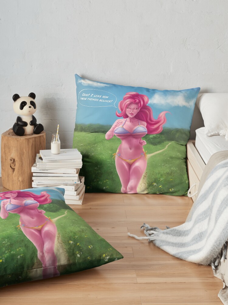 Alternate view of Pink Running Floor Pillow