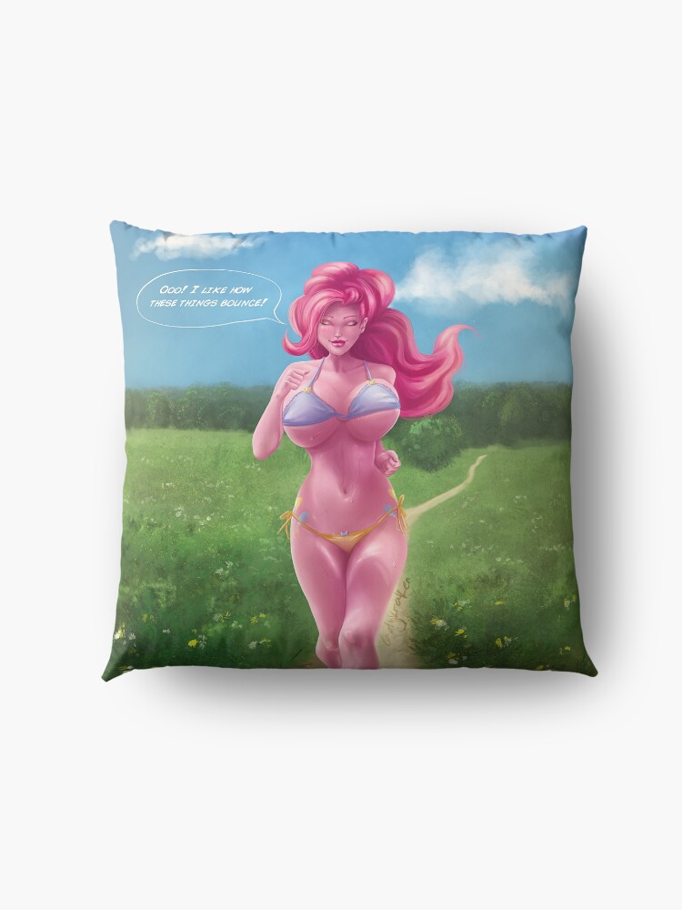 Alternate view of Pink Running Floor Pillow