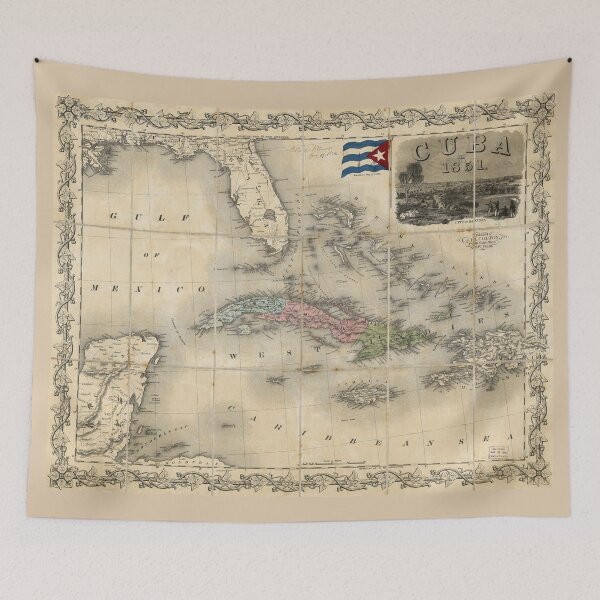 Item preview, Map of Cuba by J.H. Colton (1851) designed and sold by allhistory.