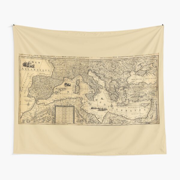 Historic Map of Mediterranean Sea Region - Sanson 1680 - Maps of the Past