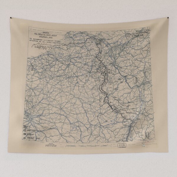 Item preview, February 13 1945 World War II HQ Twelfth Army Group situation map designed and sold by allhistory.
