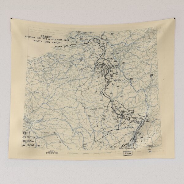 Item preview, December 14 1944 World War II HQ Twelfth Army Group situation map designed and sold by allhistory.