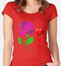 flower T-Shirt Women's Fitted Scoop T-Shirt