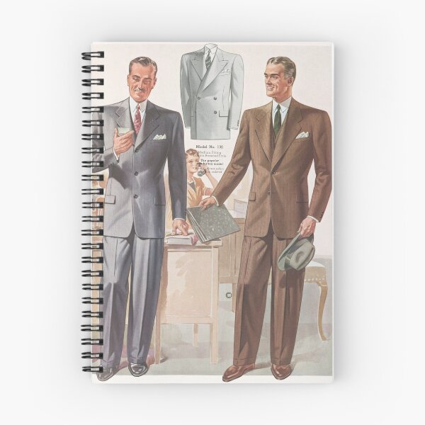 Item preview, Vintage 40s mens style illustration designed and sold by Vintage Designs +.