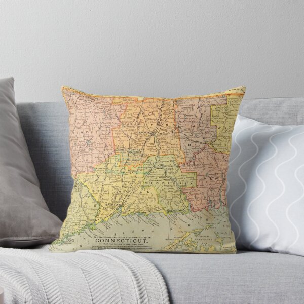 Item preview, Vintage map of Connecticut designed and sold by Vintage Designs +.