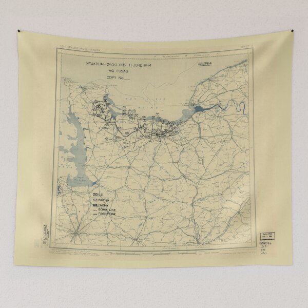 Item preview, June 11 1944 World War II HQ Twelfth Army Group situation map designed and sold by allhistory.