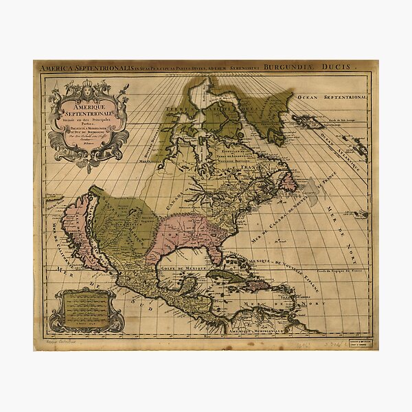 Item preview, North America Map (Amerique Septentrionale) by Alexis Jaillot (1694) designed and sold by allhistory.