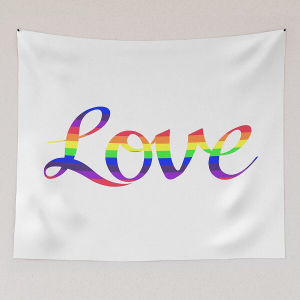 Item preview, Love Script Rainbow Colors Stripes designed and sold by NataliePaskell.