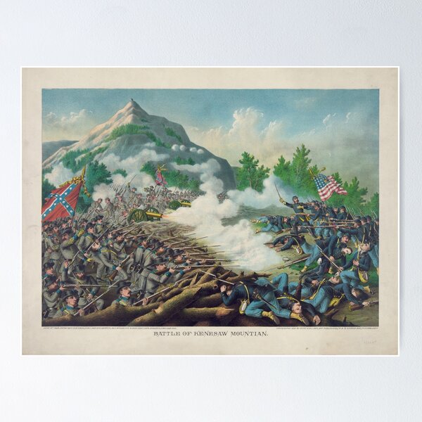 Item preview, Civil War Battle of Kenesaw Mountain June 27 1864 by Kurz & Allison designed and sold by allhistory.