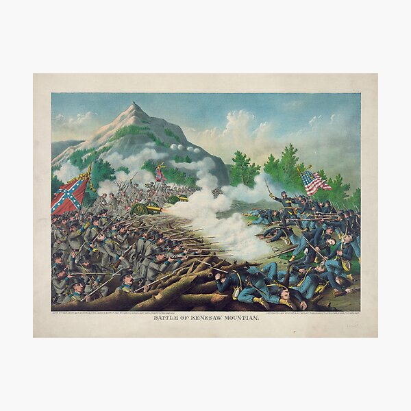 Item preview, Civil War Battle of Kenesaw Mountain June 27 1864 by Kurz & Allison designed and sold by allhistory.