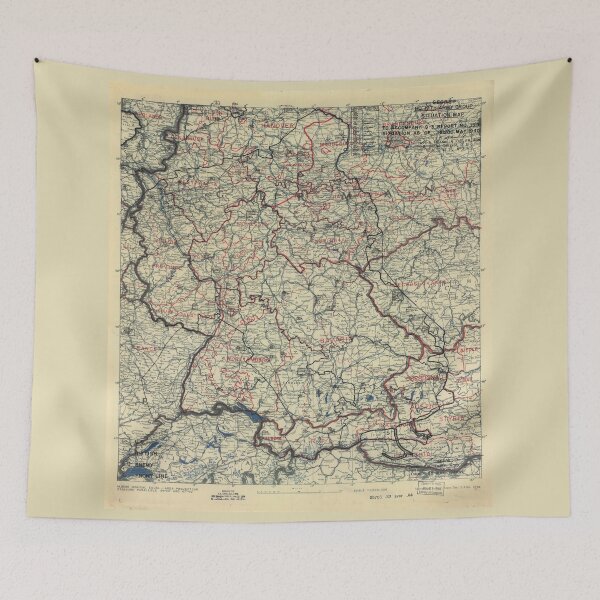 Item preview, May 25 1945 World War II HQ Twelfth Army Group situation map designed and sold by allhistory.