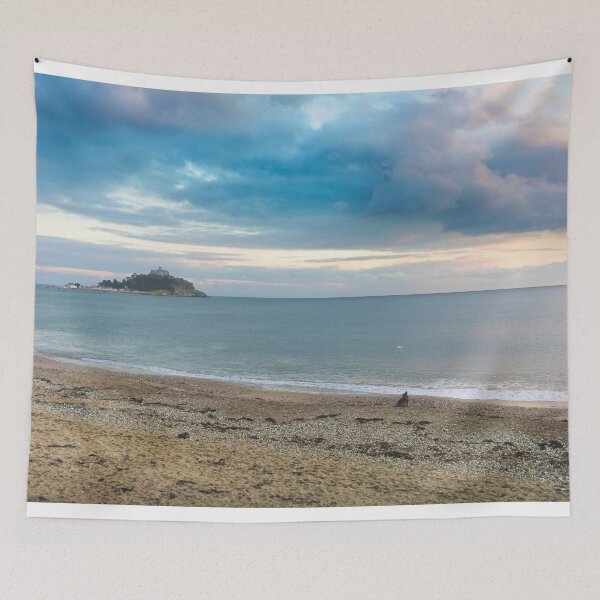 Item preview, St Michael's Mount a Dog and a Drone at Sunset designed and sold by Terri Waters Photography & Design.