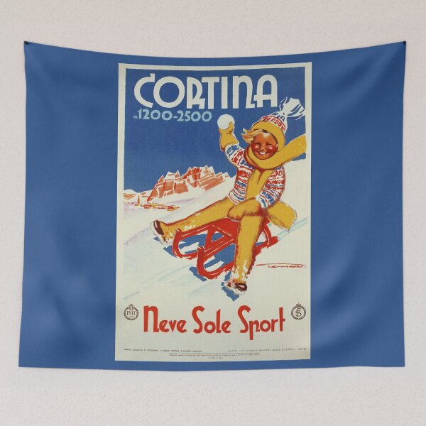 Item preview, Cortina Vintage Italian travel winter sport designed and sold by aapshop.