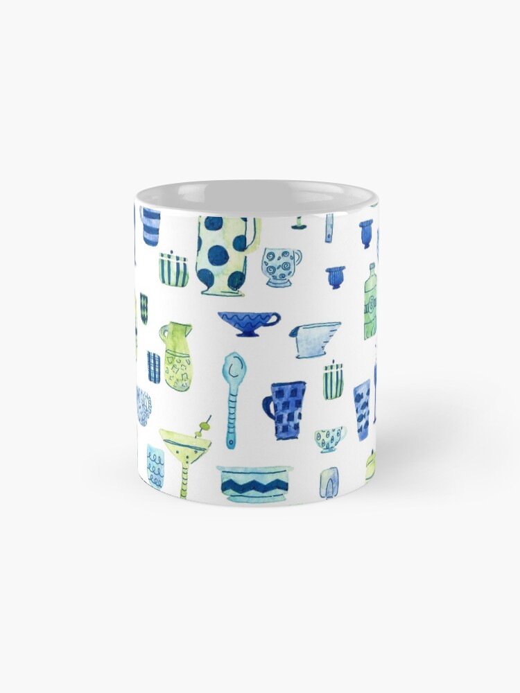 Alternate view of Hand Painted Watercolor Kitchen Pattern - Midcentury Mocktails Mug