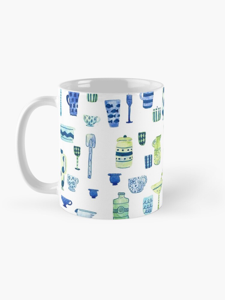 Alternate view of Hand Painted Watercolor Kitchen Pattern - Midcentury Mocktails Mug