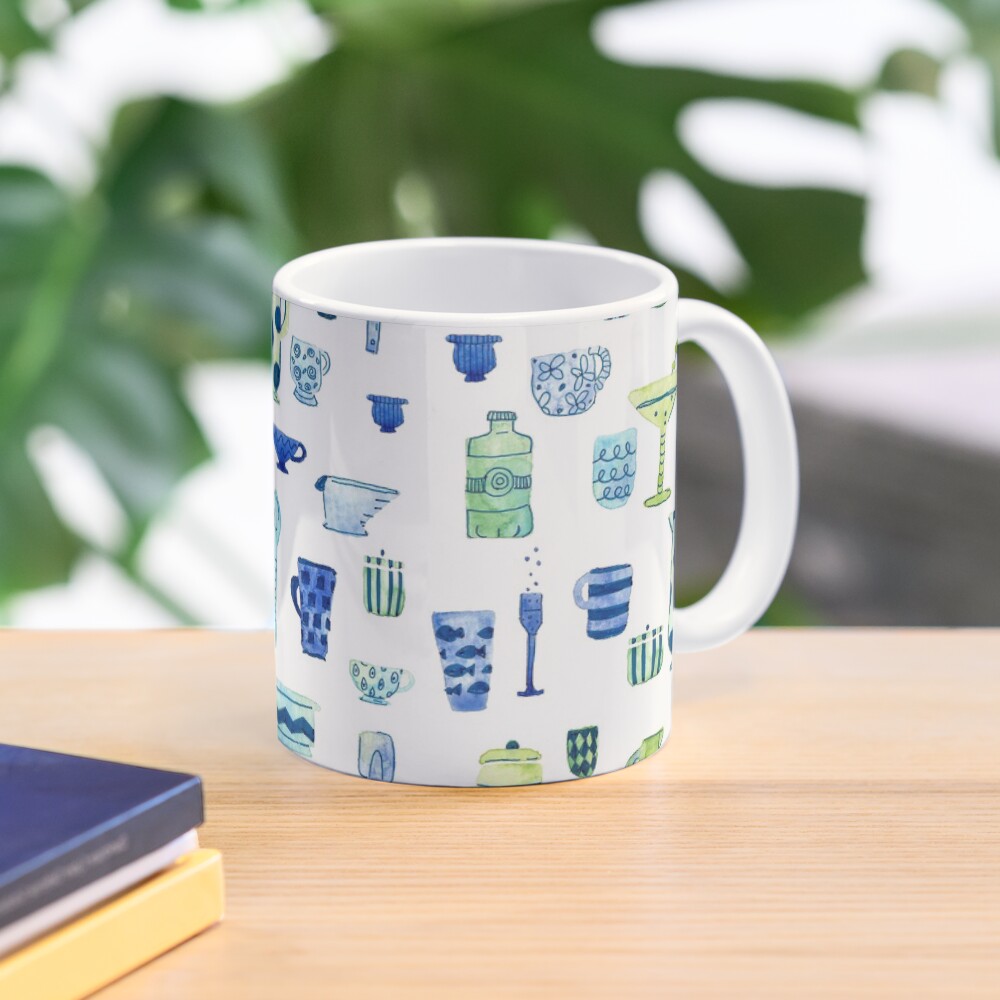 Hand Painted Watercolor Kitchen Pattern - Midcentury Mocktails Mug