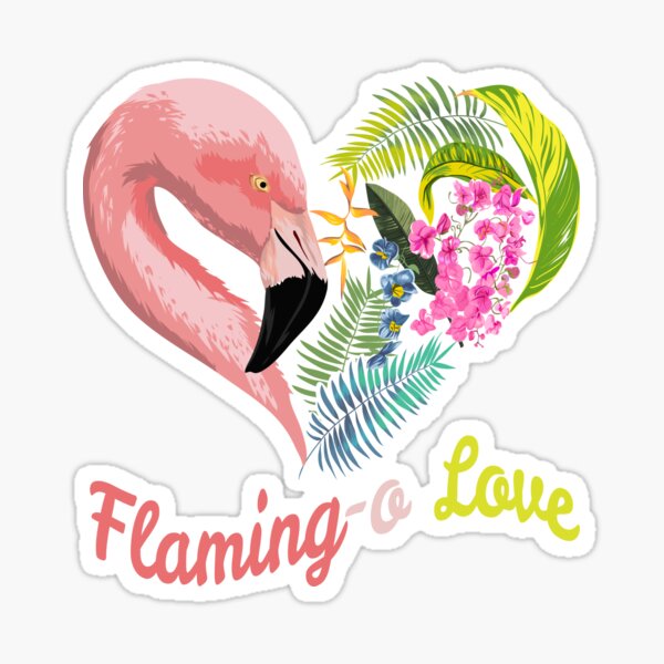 Flaming Flamingo Stickers Redbubble - roblox flamingo plays pears to pairs