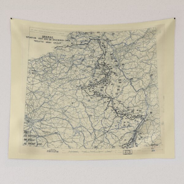 Item preview, December 28 1944 World War II HQ Twelfth Army Group situation map designed and sold by allhistory.