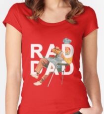 Rad Dad Tailliertes Rundhals-Shirt