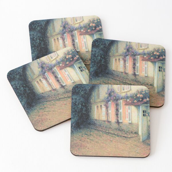 Item preview, Henri Le Sidaner - Roses and Wisterias on the House (new color editing) designed and sold by DejaVuStudio.