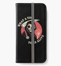 Quel temps pour vivre Étui portefeuille/coque/skin iPhone