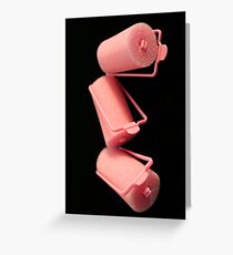 Pink Curlers Greeting Card