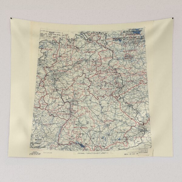 Item preview, May 19 1945 World War II HQ Twelfth Army Group situation map designed and sold by allhistory.
