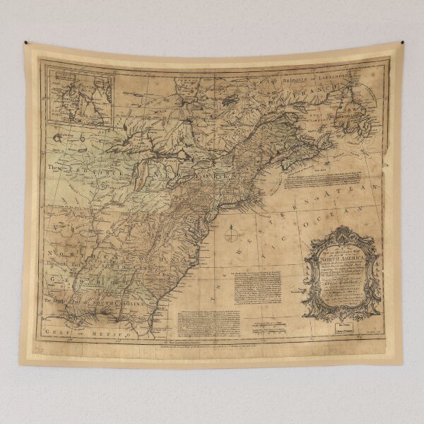 Item preview, Map of North America by Thomas Kitchin (1755) designed and sold by allhistory.