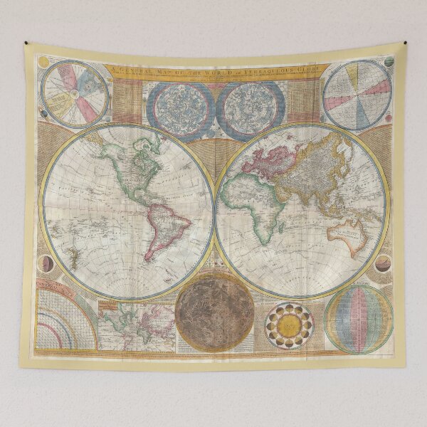 Item preview, Wall Map of the World in Hemispheres by Thomas Kitchin (1794) designed and sold by allhistory.