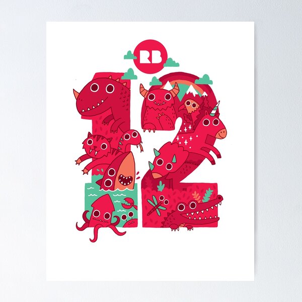 Item preview, Redbubble's 12th Birthday designed and sold by DinoMike.