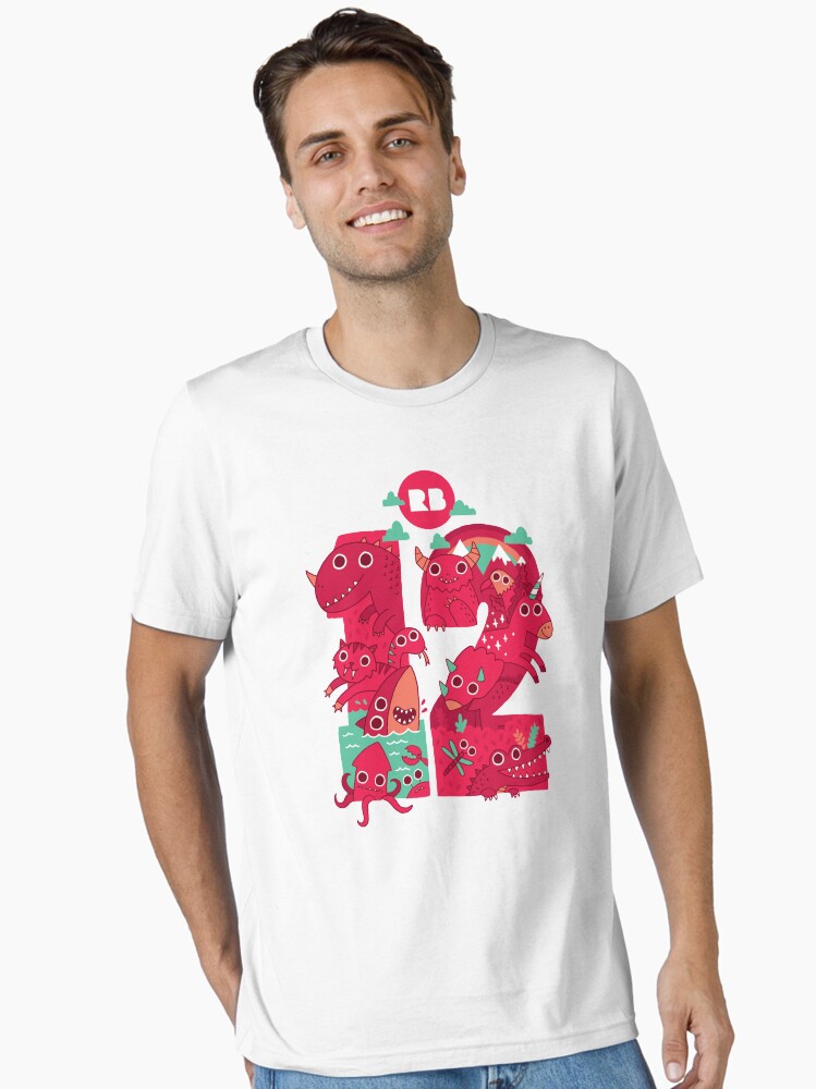 Thumbnail 1 of 7, Essential T-Shirt, Redbubble's 12th Birthday designed and sold by DinoMike.
