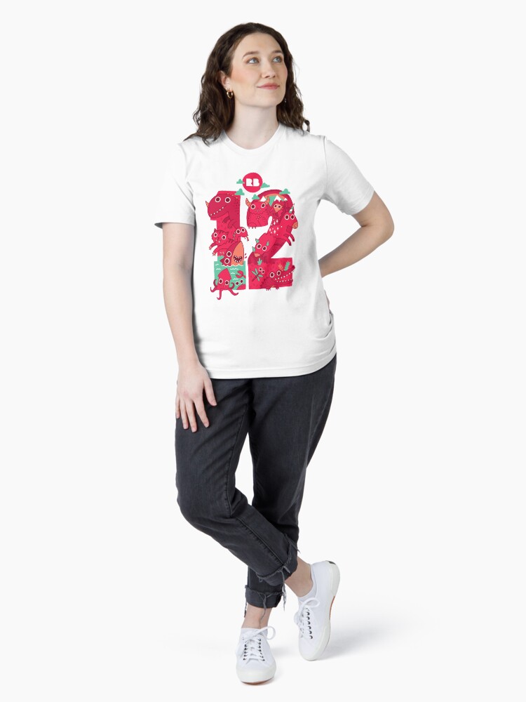 Thumbnail 4 of 7, Essential T-Shirt, Redbubble's 12th Birthday designed and sold by DinoMike.