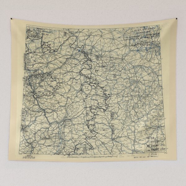 Item preview, April 9 1945 World War II HQ Twelfth Army Group situation map designed and sold by allhistory.