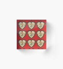 Baby Cherub Dancing With Flowers Acrylic Block