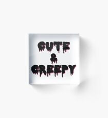 Cute and Creepy (Black and Red) Acrylic Block