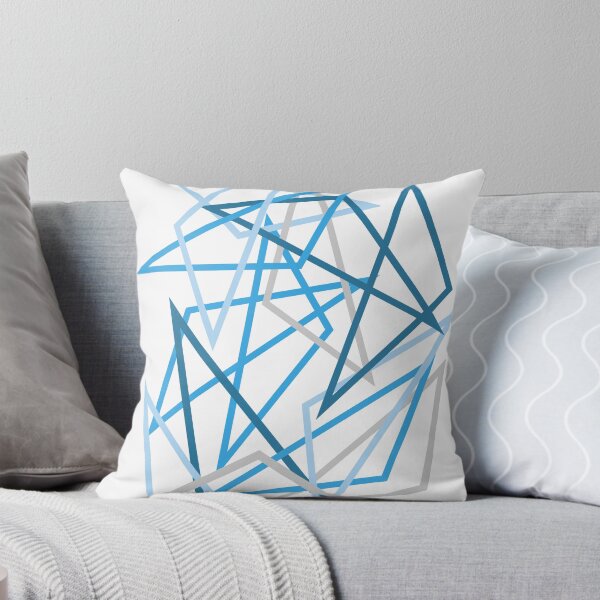 Item preview, abstract grey and blue triangles designed and sold by CREATINERY.
