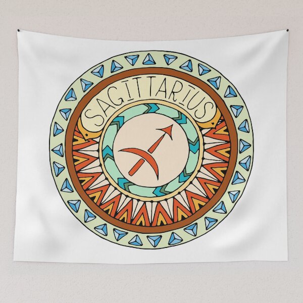 Item preview, Sagittarius Zodiac Sign Colorful Birth Horoscope designed and sold by peter2art.