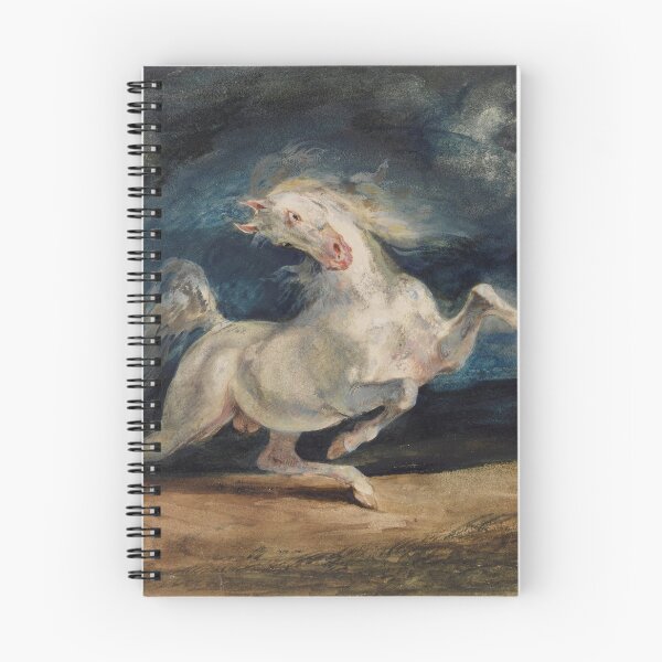Item preview, Horse Frightened by Lightning by Eugène Delacroix (1825 - 1829) designed and sold by allhistory.