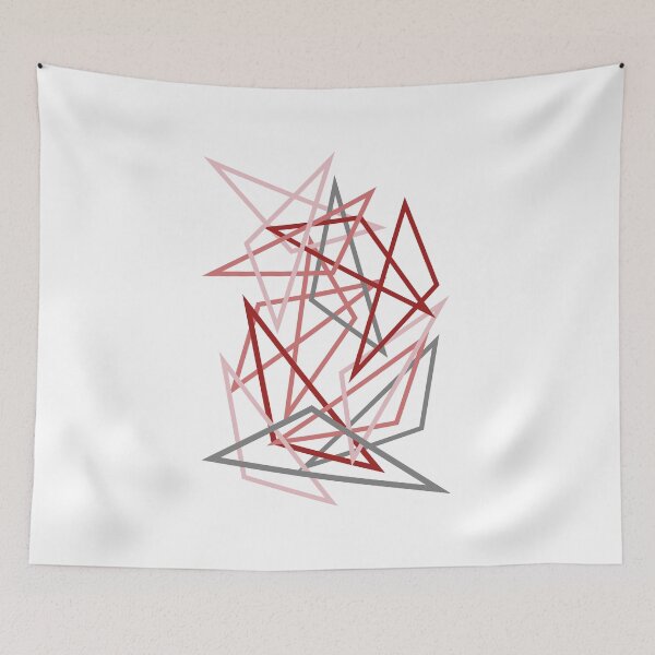 Item preview, abstract grey and red triangles designed and sold by CREATINERY.