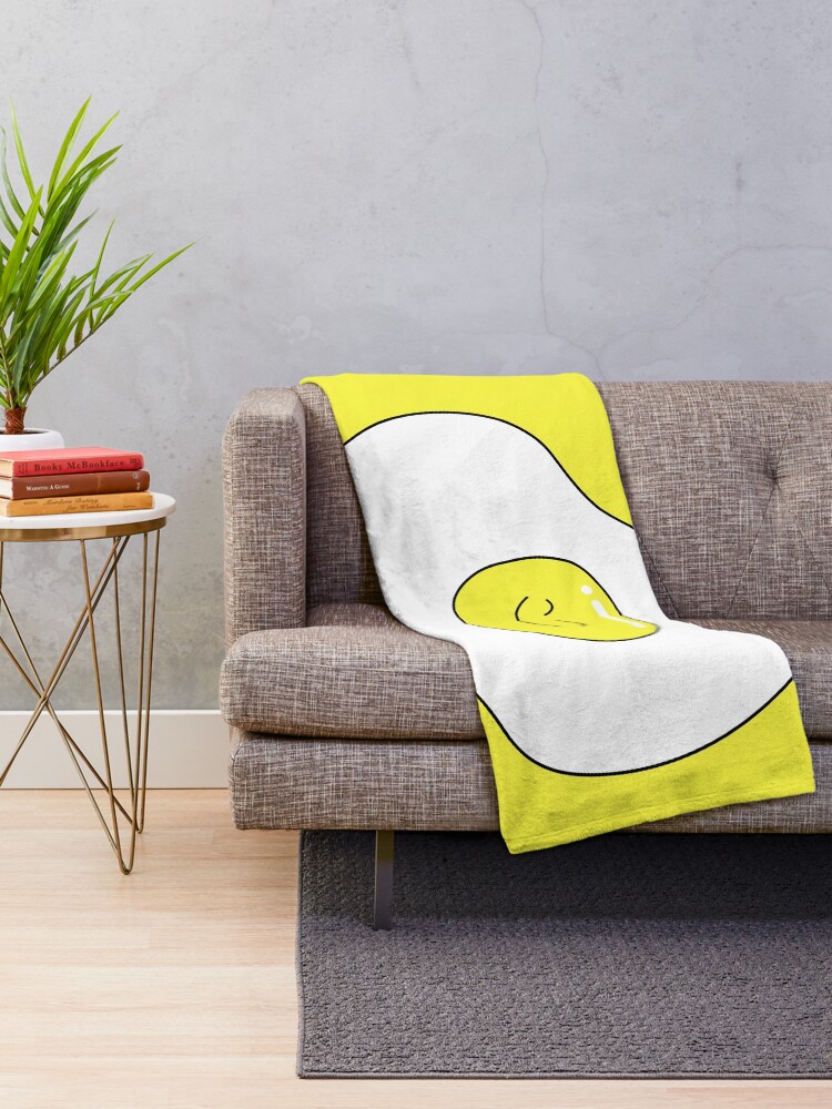 "Cute Fried Egg" Throw Blanket by designminds Redbubble