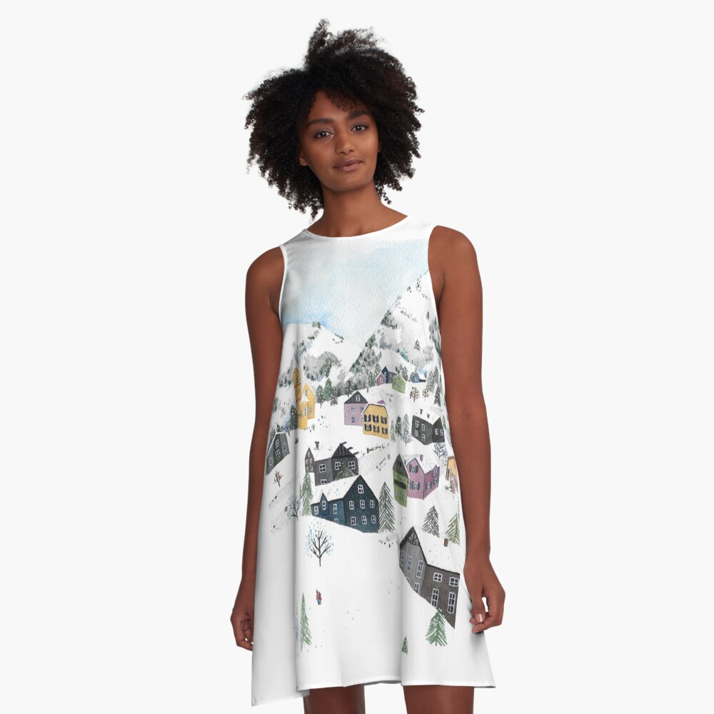 Vista previa del artículo con la obra «Vestido acampanado», diseñado y vendido por paulahurtado.