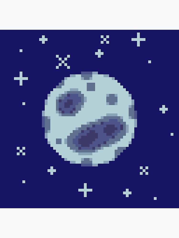 Moon Pixel Art Poster For Sale By Gmaxz Redbubble