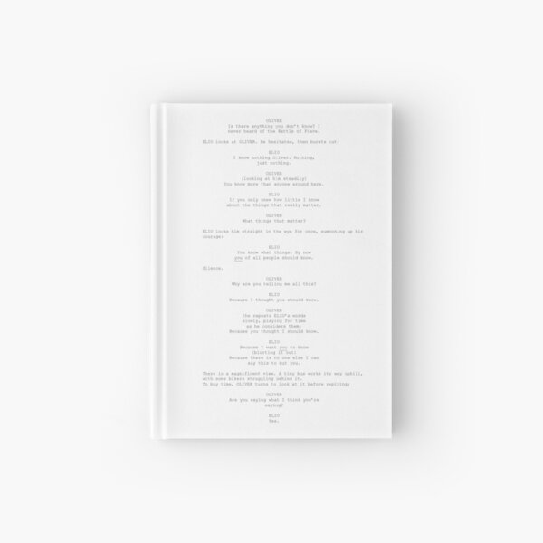 call me by your name movie script Hardcover Journal