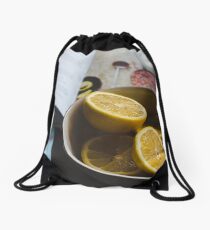 what's for lunch? Drawstring Bag