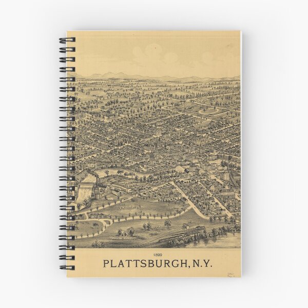 Item preview, Aerial Map of Plattsburgh New York (1899) designed and sold by allhistory.