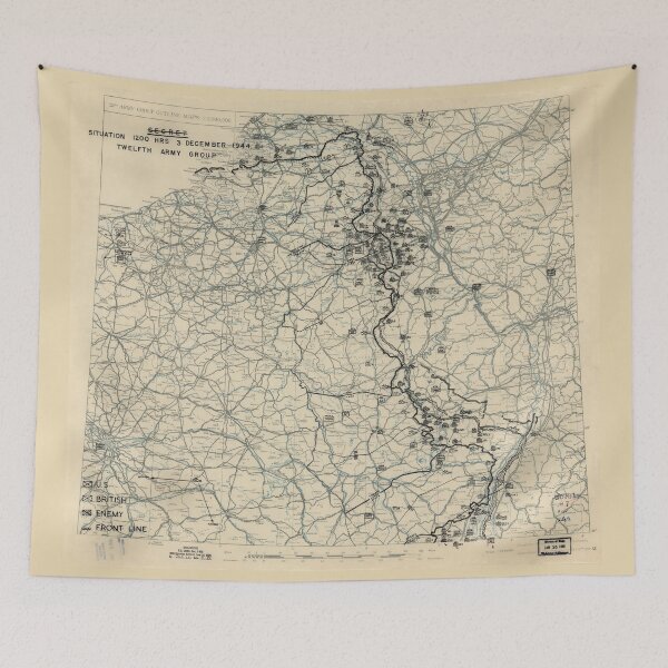 Item preview, December 3 1944 World War II HQ Twelfth Army Group situation map designed and sold by allhistory.
