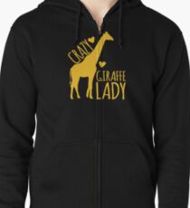 VERRÜCKTE Giraffe-Dame Kapuzenjacke