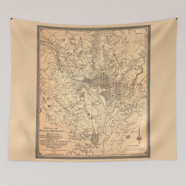 Item preview, Mapa del Distrito de Columbia (1892) designed and sold by allhistory.