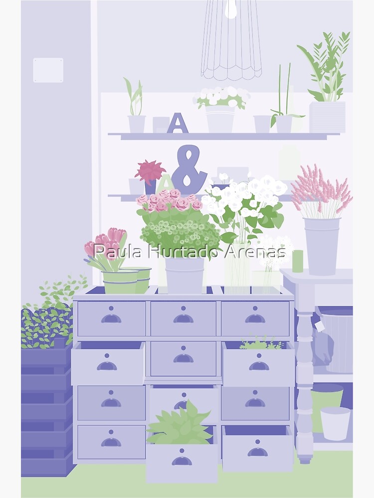 Imagen 3 de 3, Póster con la obra Pequeña floristeria de Venecia, diseñada y vendida por paulahurtado.
