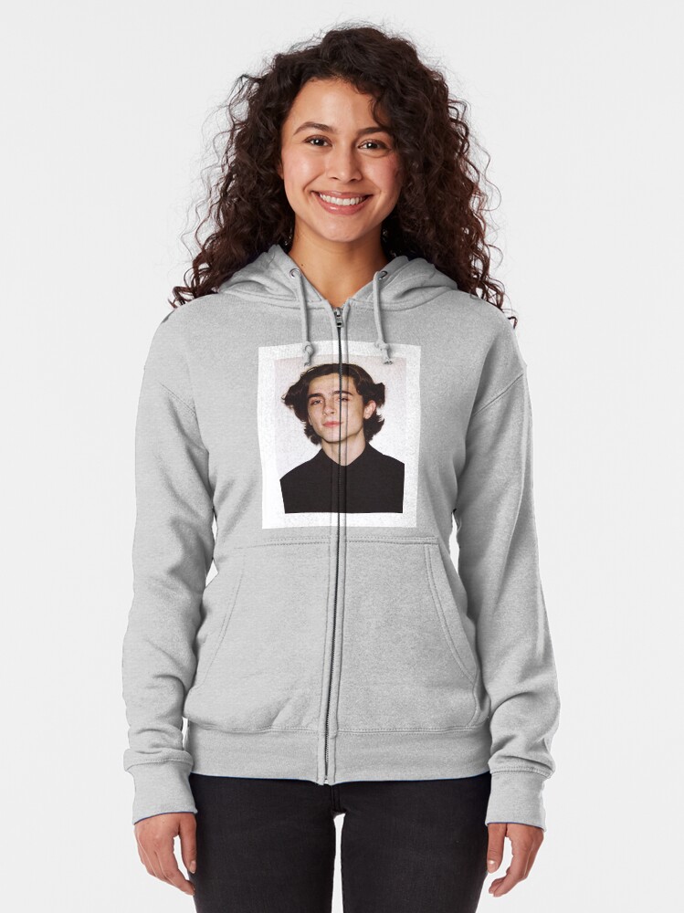 Download "timothee chalamet polaroid" Zipped Hoodie by lilyella ...